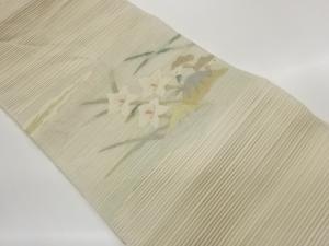 絽綴れ秋草模様織出し名古屋帯